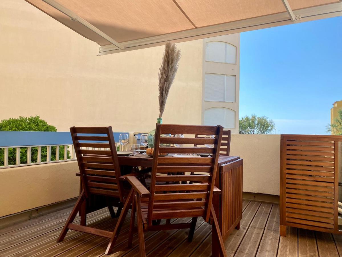 Ferienwohnung Terrasse Vue Mer 2 Pieces A Leucate Avec Piscine Exterior foto