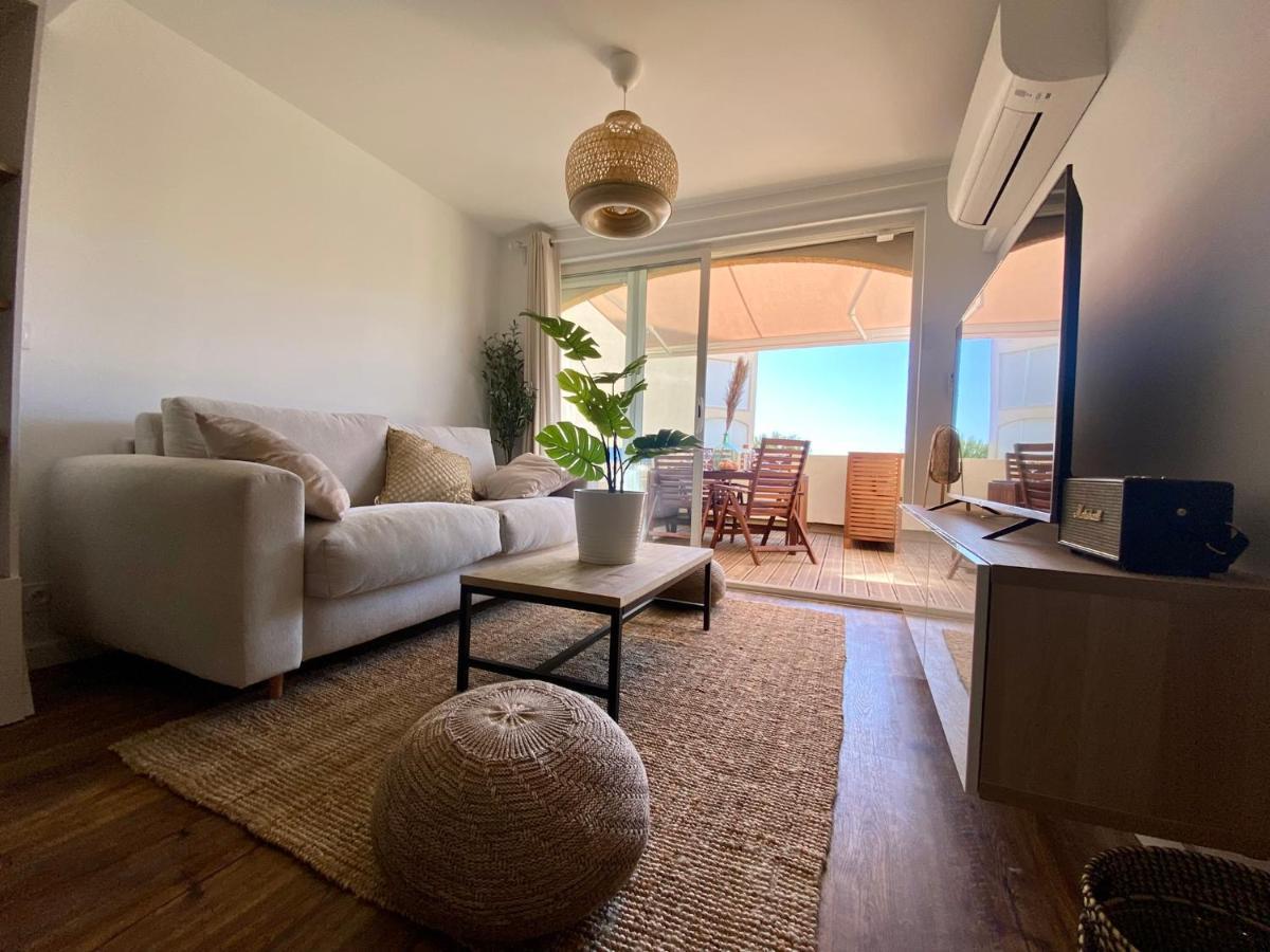 Ferienwohnung Terrasse Vue Mer 2 Pieces A Leucate Avec Piscine Exterior foto