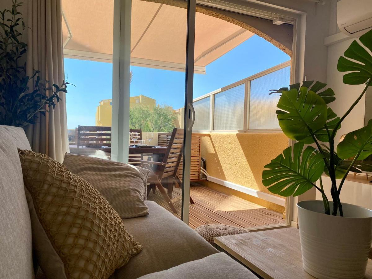 Ferienwohnung Terrasse Vue Mer 2 Pieces A Leucate Avec Piscine Exterior foto