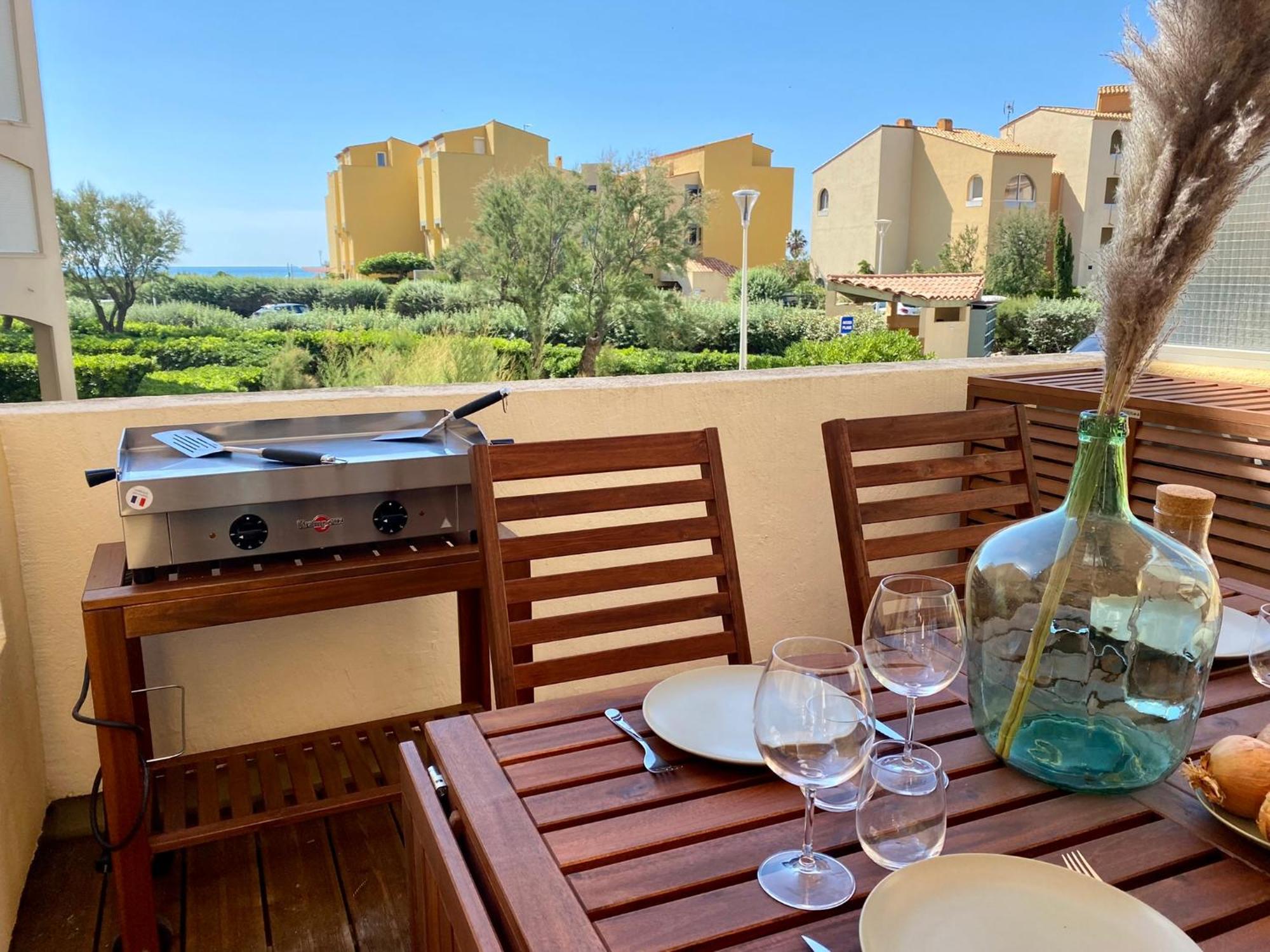 Ferienwohnung Terrasse Vue Mer 2 Pieces A Leucate Avec Piscine Zimmer foto